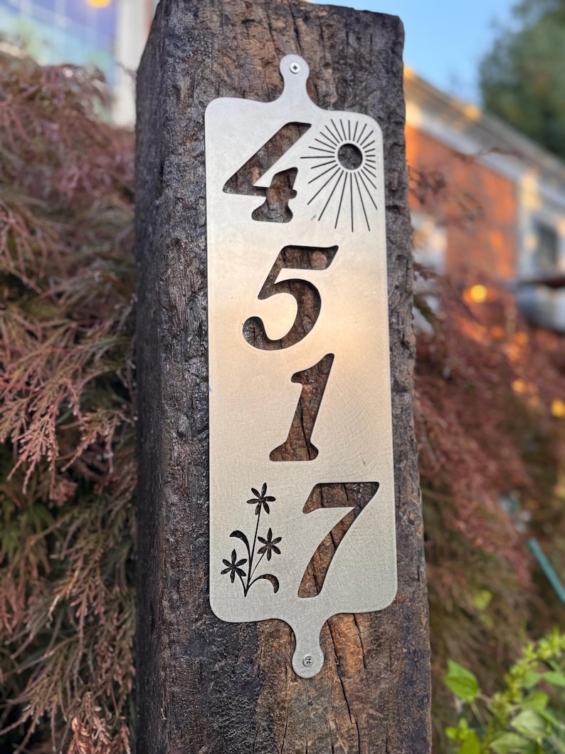 Steel Address Sign Stainless Steel Outdoor Address Sign! ~ Choose Your Numbers! - Etsy