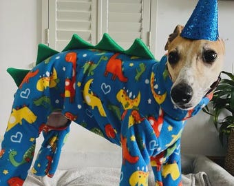 Pijama de dinosaurio para perro, mono, terrier, whippet, italiano, lurcher, galgo
