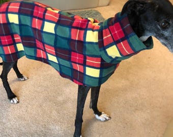 Dog snood fleece Buchanan   whippet ,Italian greyhound ,greyhound, lurcher 8 sizes