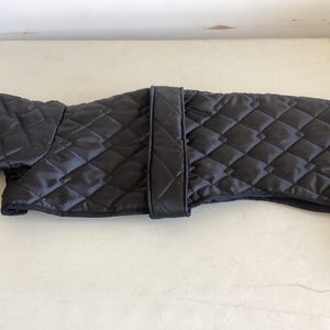 新品 防水犬用コート 黒 二重構造フリース ウィペット、グレイハウンド、ラーチャー、イタリアン