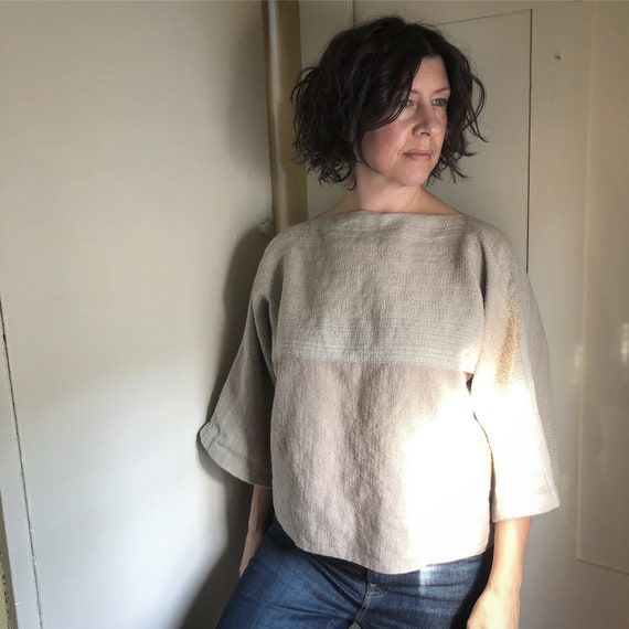 Handwoven Linen and Cotton Top