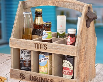 Personalised Drinks Caddy With Bottle Opener