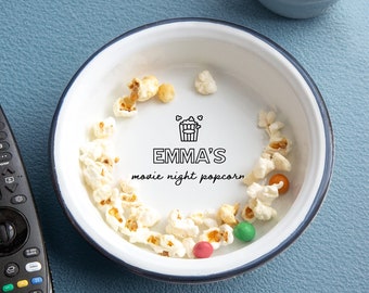 Personalised Children's Popcorn Enamel Bowl