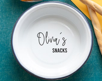 Personalised Enamel Snack Bowl