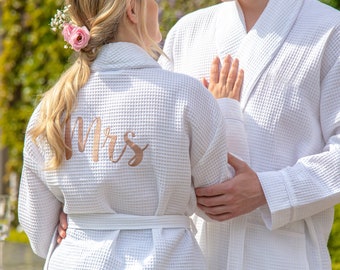 Personalised Shawl Collar Waffle Robe