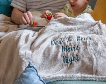 Personalised Super Soft Fleece Sherpa Blanket - Sweet Pea