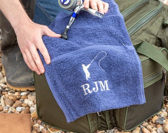 Personalised Zip Pocket Fishing Towel