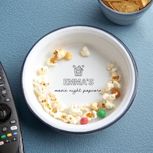 Personalised Children's Popcorn Enamel Bowl