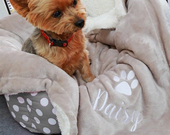 Personalised Luxury Sherpa Dog Blanket