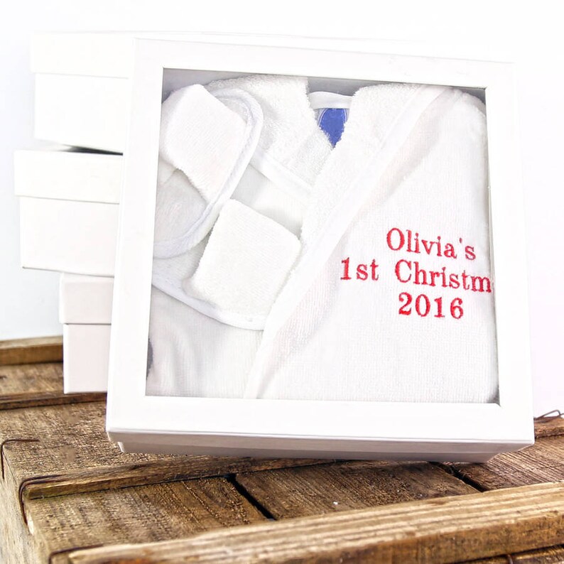 baby dressing gown and slippers set