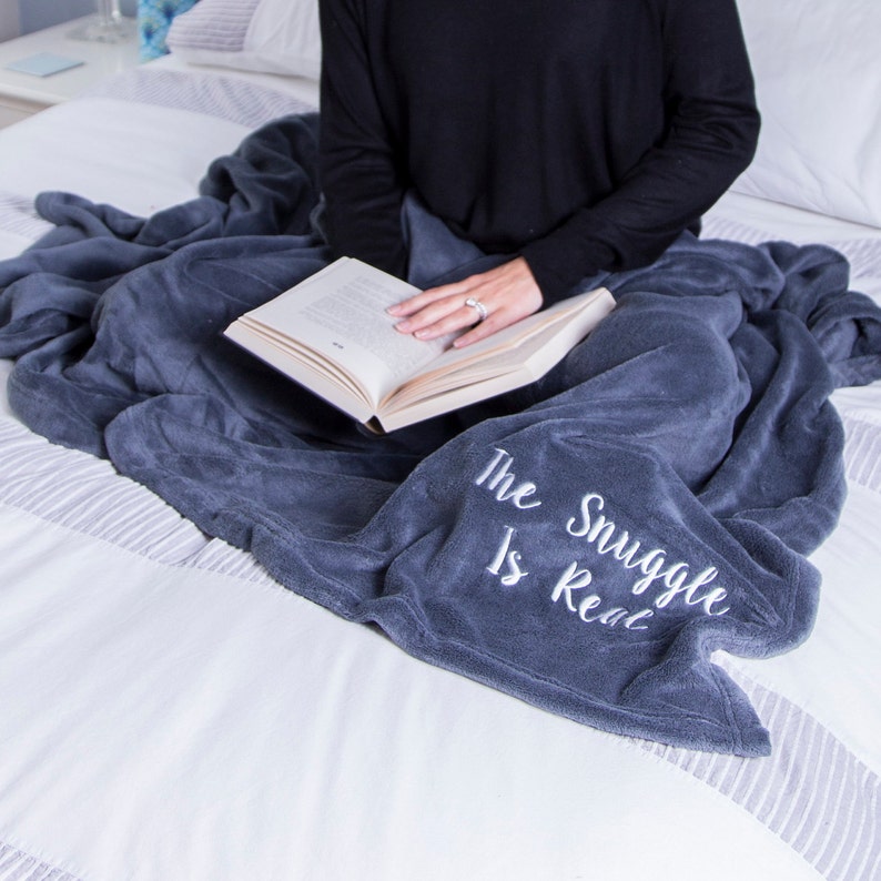 Personalised Embroidered Snuggle Throw/Blanket