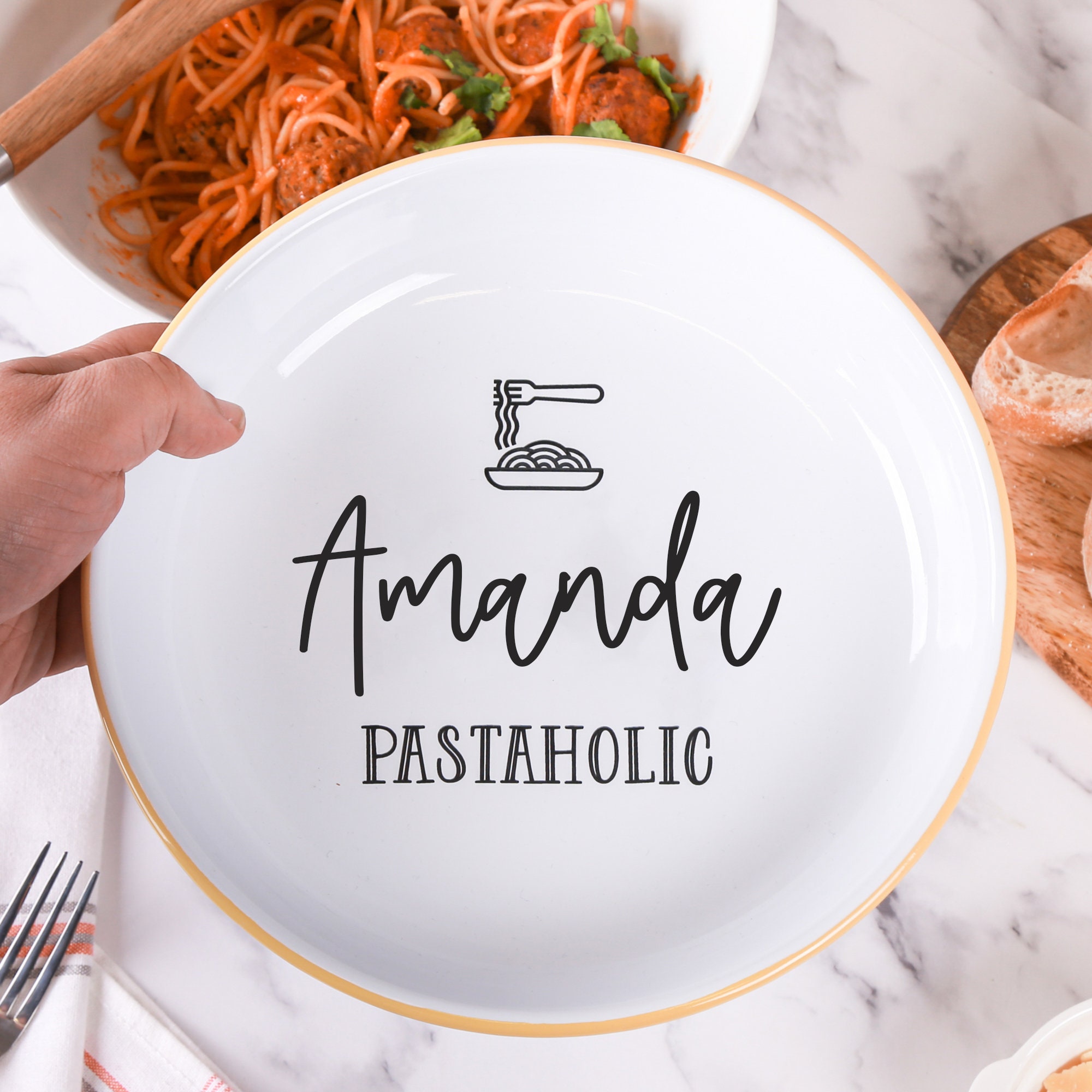 Personalised Enamel Pasta Bowl Etsy