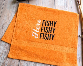 Here Fishy Novelty Fishing Towel