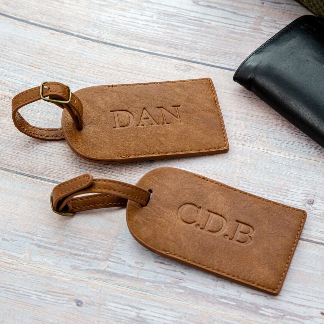 Personalised Faux Leather Luggage Tag Etsy UK