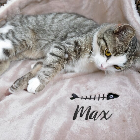 Cat blanket personalised hotsell