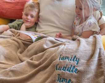 Personalised Embroidered Snuggle Throw/Blanket