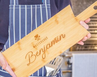 Personalised Master Chef Bamboo Serving Board