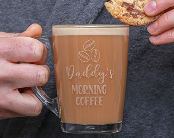Personalised Morning Coffee Glass Mug