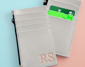 Personalised Recycled Credit Card And Money Holder, Ideal for Carrying ID