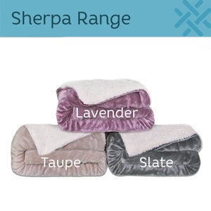 Personalised Super Soft Fleece Sherpa Blanket and Cushion Set image 3