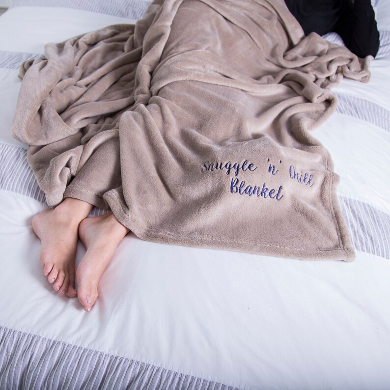 Personalised Embroidered Snuggle Throw/Blanket Etsy