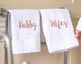 Personalised Wedding Anniversary Couple Towels Set of 2 Etsy Ireland