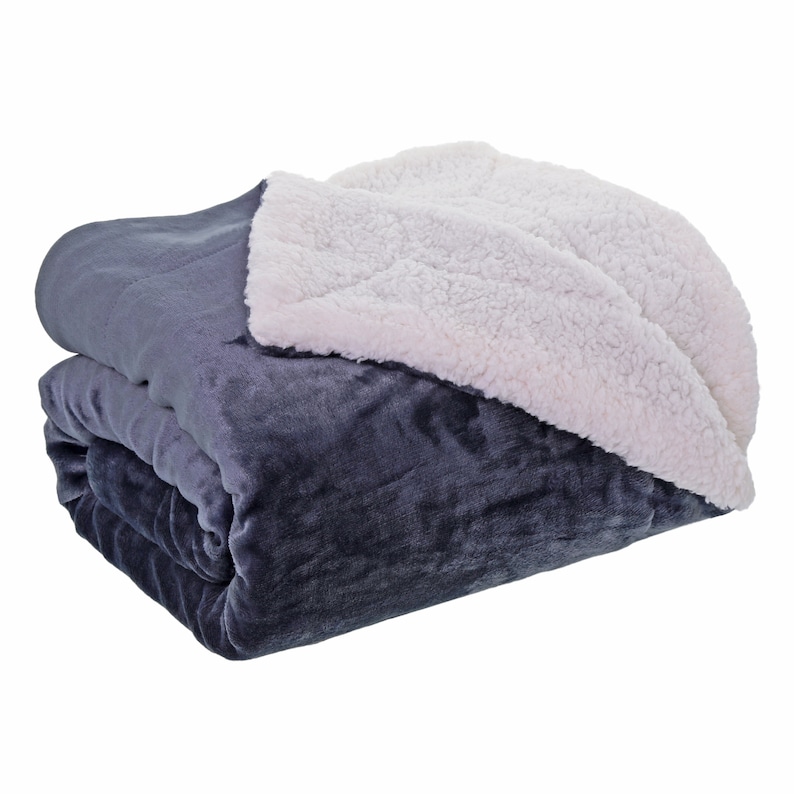 Personalised Super Soft Fleece Sherpa Blanket and Cushion Set image 6