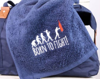 Boxing Gym Towel with Personalised Evolution Motif