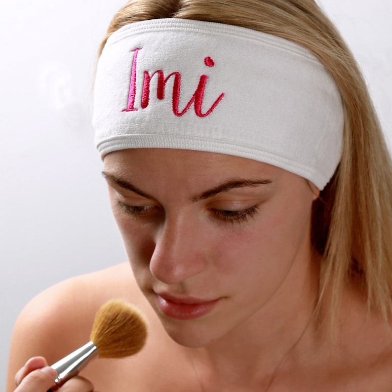 Personalised Towelling Beauty Headband Etsy UK