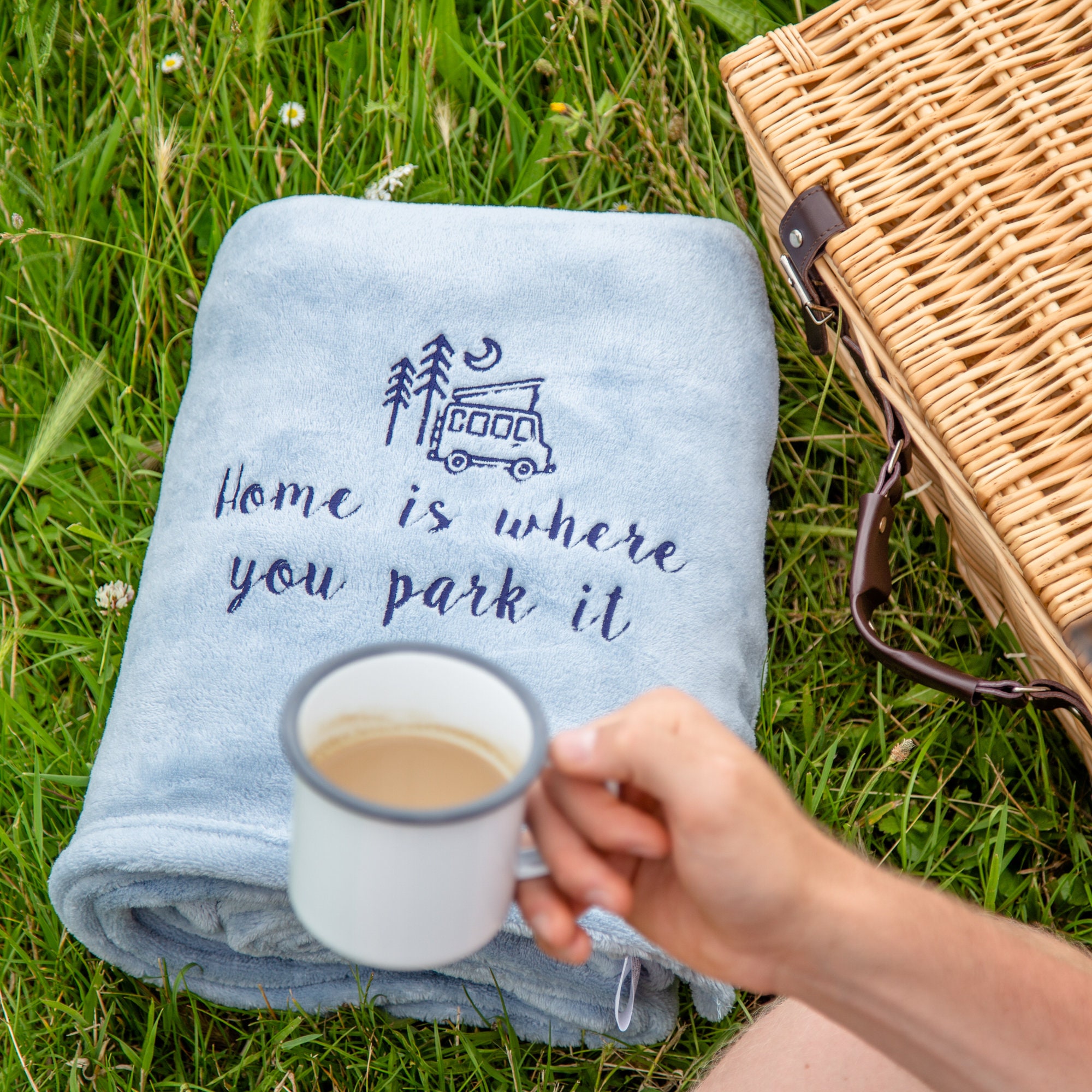 Personalised Luxury Camping Blanket Campervan Logo Etsy