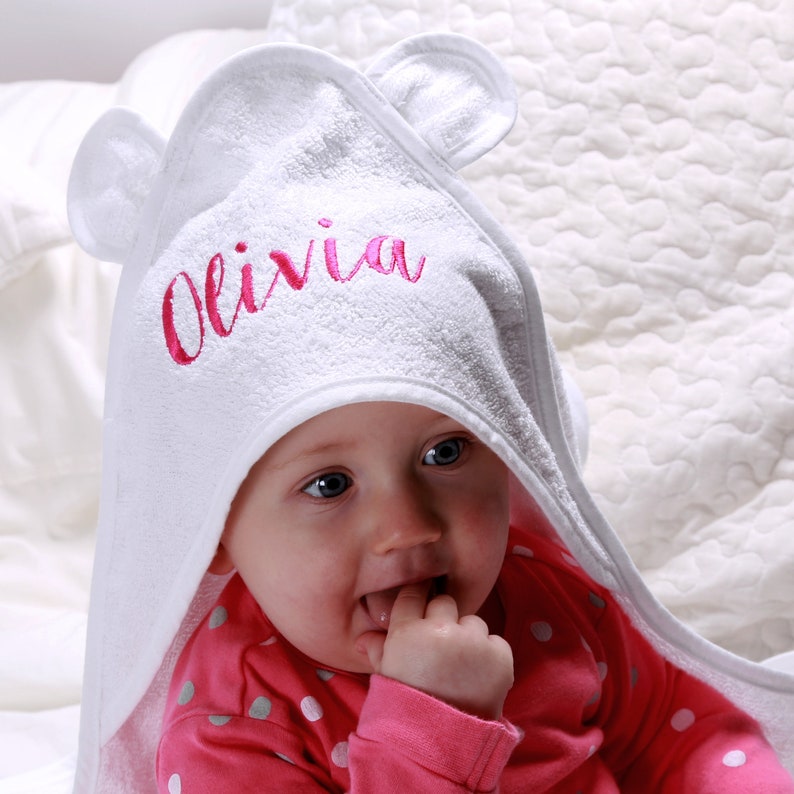 Personalised Hooded Baby Towel With Ears Etsy UK
