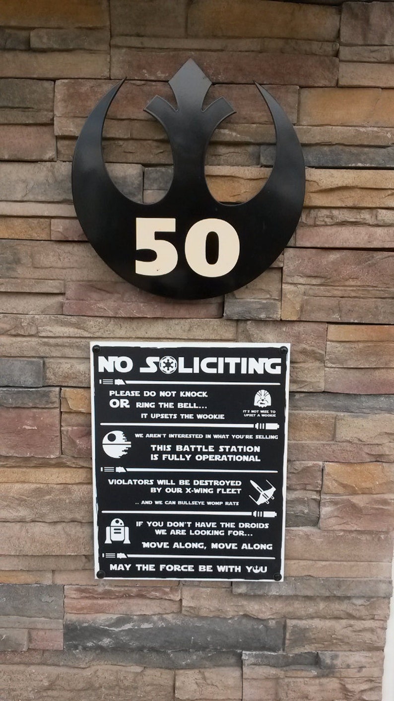 Star Wars Combo No Soliciting Sign & House Address Plaque Etsy