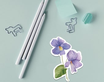 Violet Flower Sticker