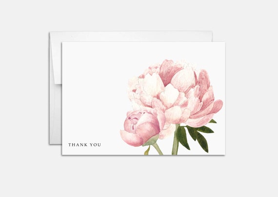 Peony Thank You | Greeting Card Peony Thank You | Greeting Card