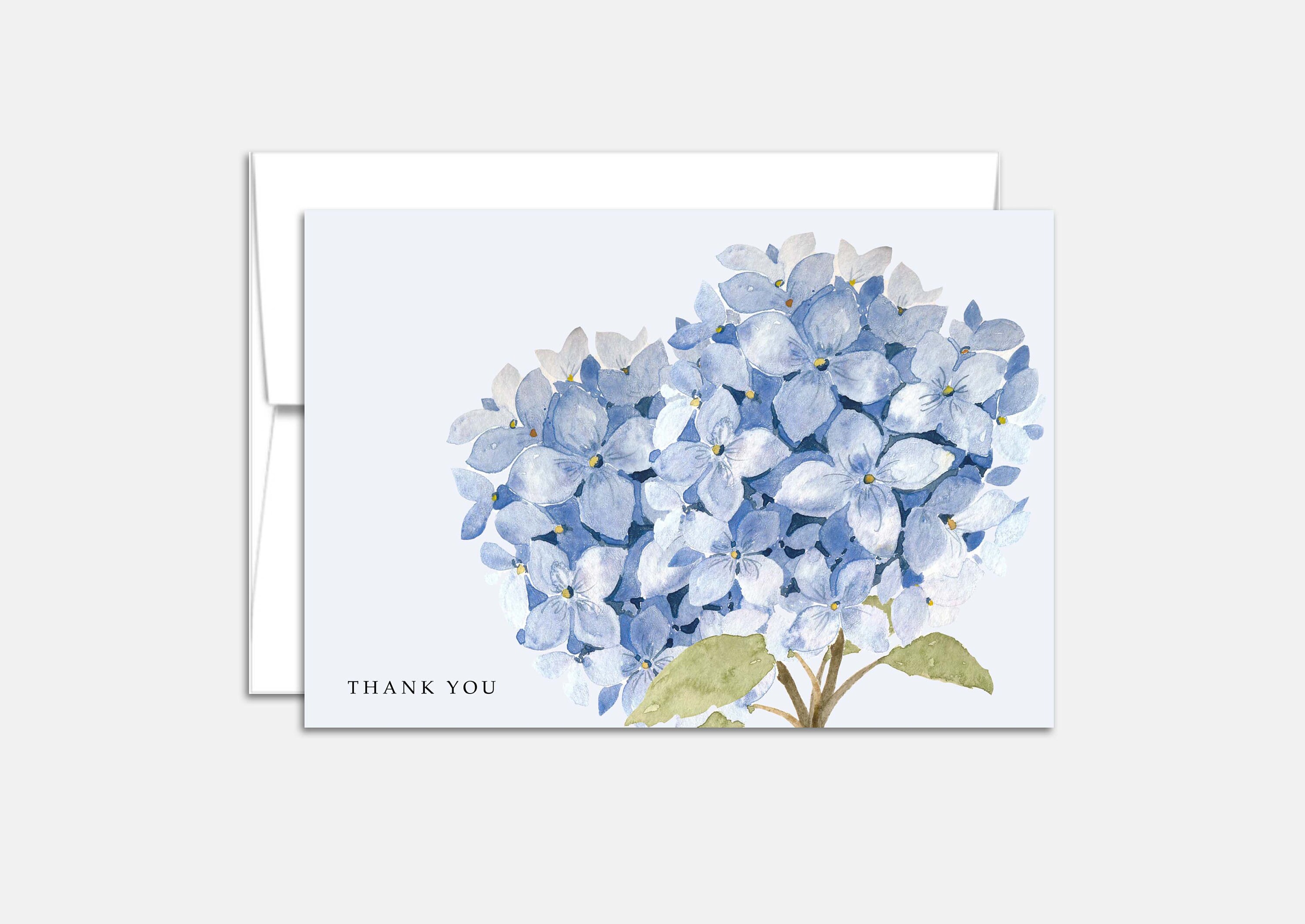 Set of Six Watercolor Floral Thank You Cards - Horizontal - Etsy