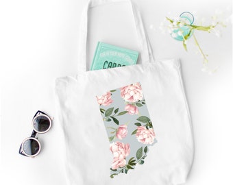 Indiana Peony State Flower Tote Bag