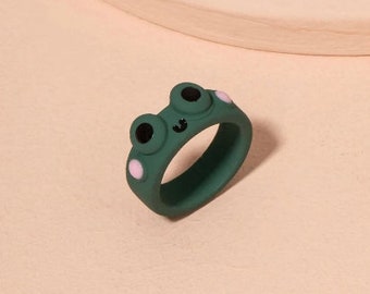 Frog Soft Clay Ring Size 7
