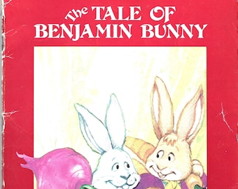 The Tale Of Benjamin Bunny Book and Record Set - Paperback Book and 7 Inch 33RPM Record - Troll and Associates 1981