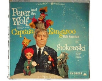 LP Captain Kangaroo Bob Keesahn Peter and the Wolf - Stadium Symphony Orchestra Of New York - 12&quot; Album