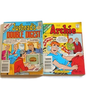 2 Archie Comics * Archie Digest 2000 and Jughead&#39;s Double Digest August 1990 - Archie Library