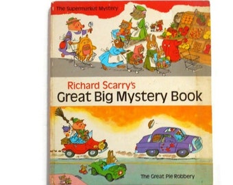 Richard Scarry's Great Big Mystery Book * Hardback Kids Book 1969