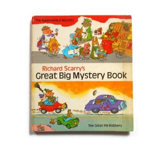 Richard Scarry&#39;s Great Big Mystery Book * Hardback Kids Book 1969