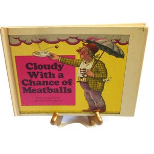 Cloudy With A Chance Of Meatballs by Judi Barrett * A Weekly Reader Hardback Book 1978