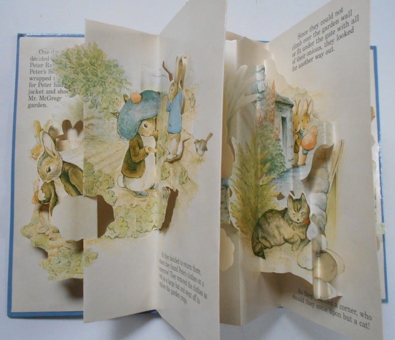 Benjamin Bunny Visits Peter Rabbit * A Pop-up Book by Beatrix Potter ...