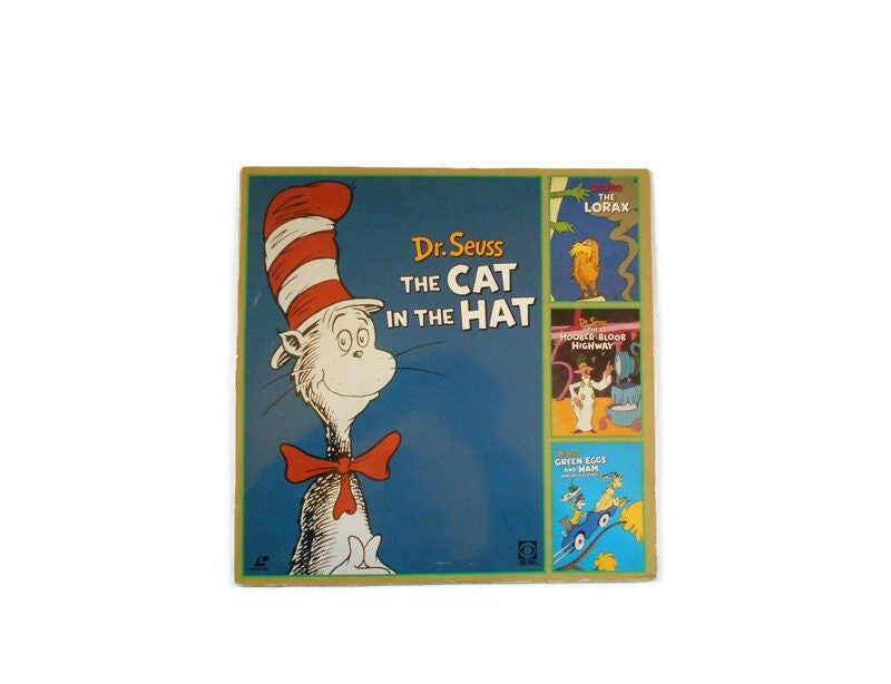 LASERDISC - The Cat In the Hat by Dr. Seuss - The Lorax, Green Eggs and Ham 12" Laserdisc