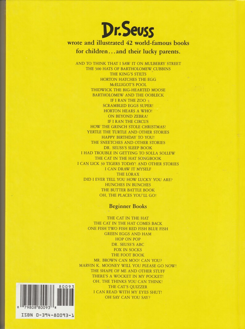 My Book About Me by Dr. Seuss Oversized Beginner Book - Etsy