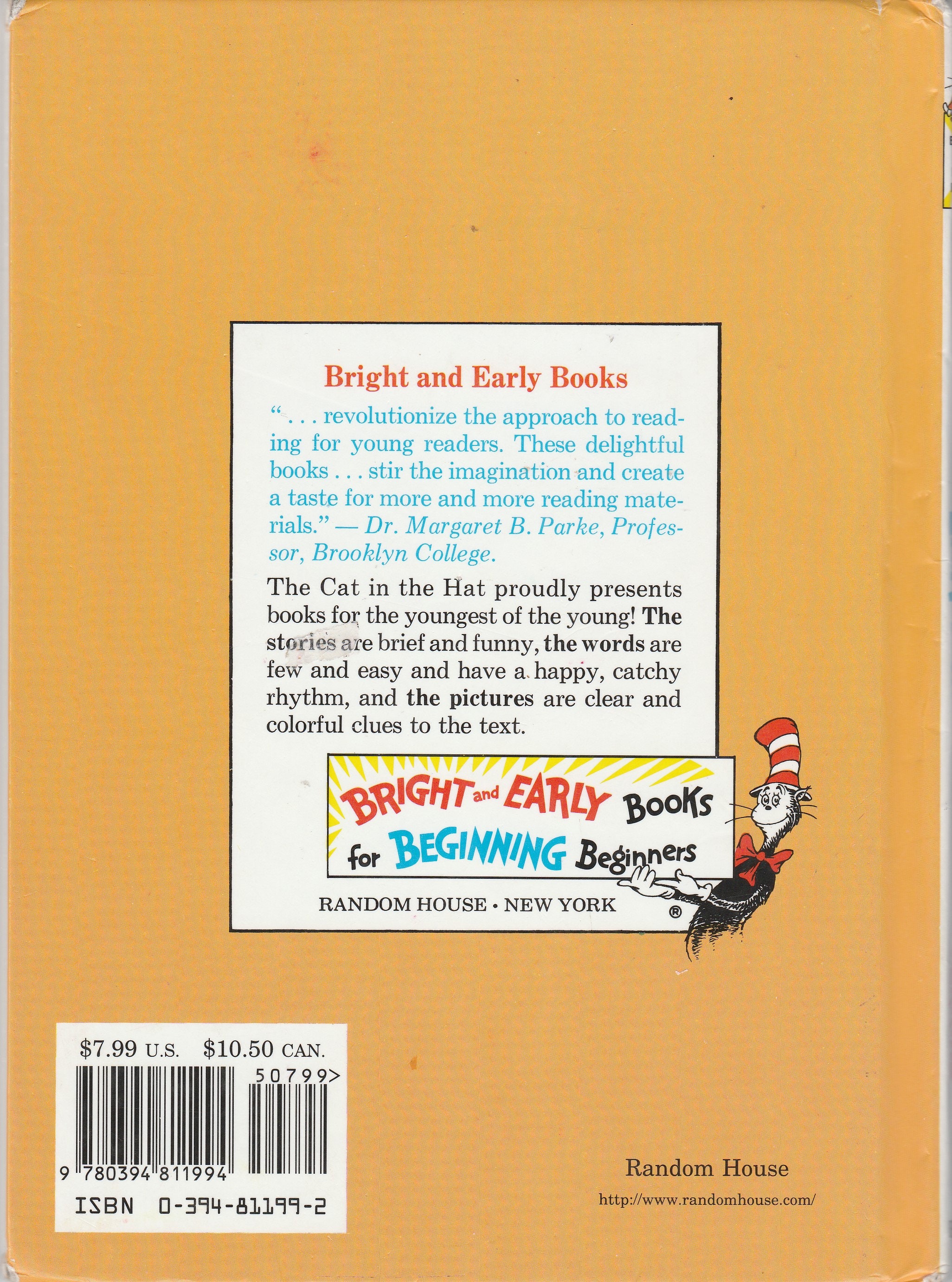 The Ear Book by Al Perkins Dr. Seuss Bright and Early Book Hardcover