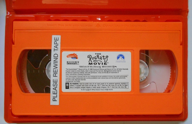VHS the Rug Rat's Movie Nickelodeon VHS Format Cartridge 1998 Etsy