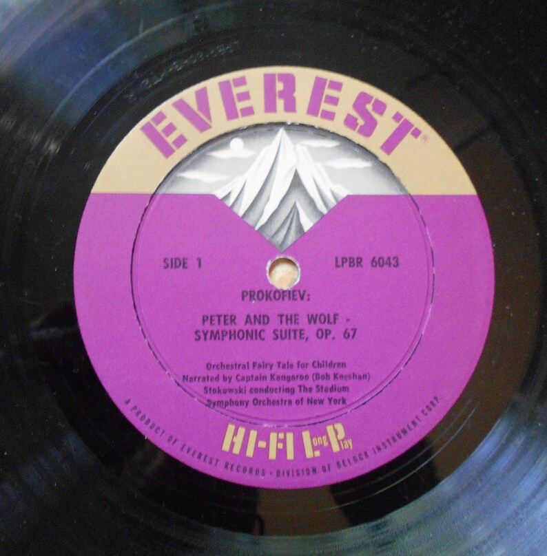 LP Captain Kangaroo Bob Keesahn Peter and the Wolf - Stadium Symphony Orchestra Of New York - 12" Album image 5