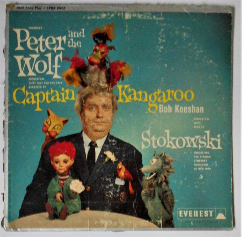 LP Captain Kangaroo Bob Keesahn Peter and the Wolf - Stadium Symphony Orchestra Of New York - 12" Album image 2